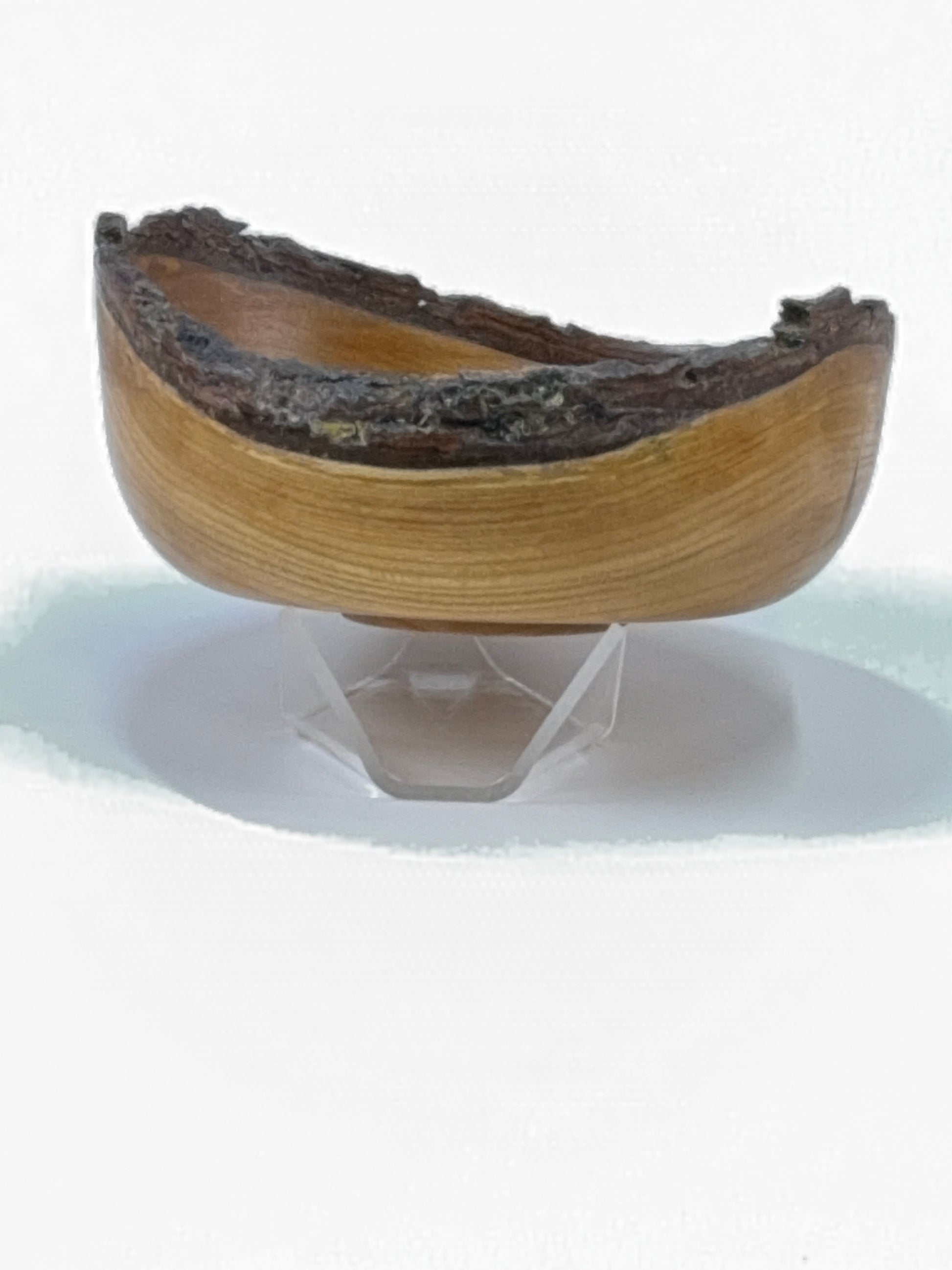 Cherry Natural Edge Bowl with Bark — side view