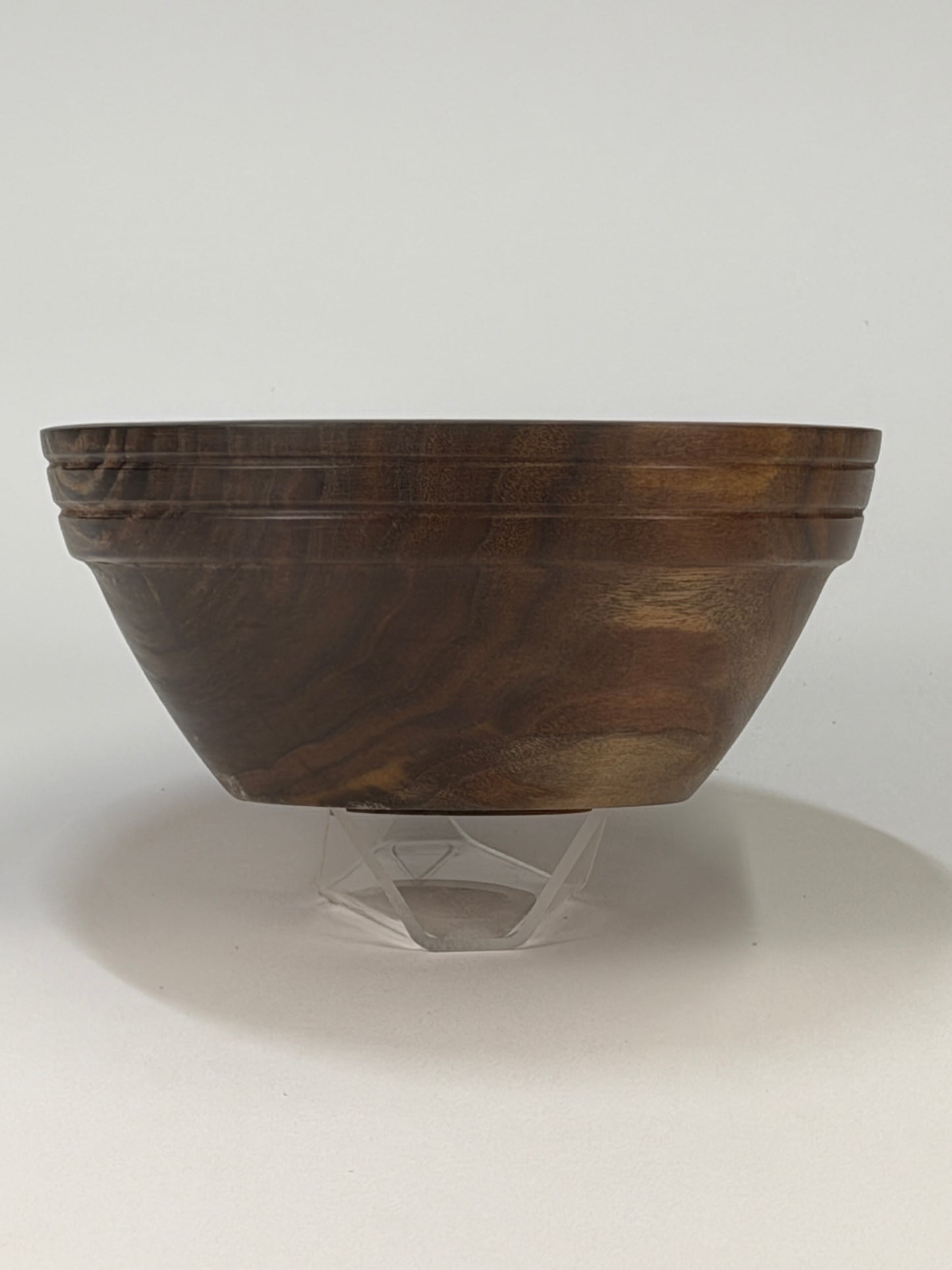 Walnut Once-Turned Bowl — side view