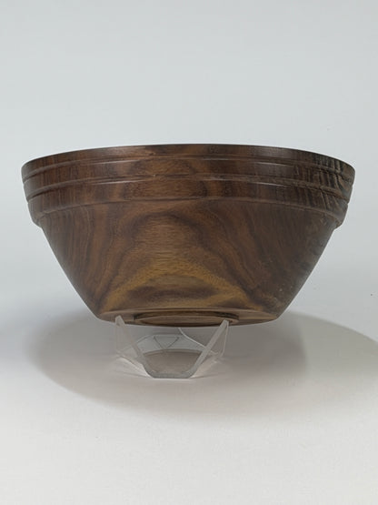 Walnut Once-Turned Bowl — side view