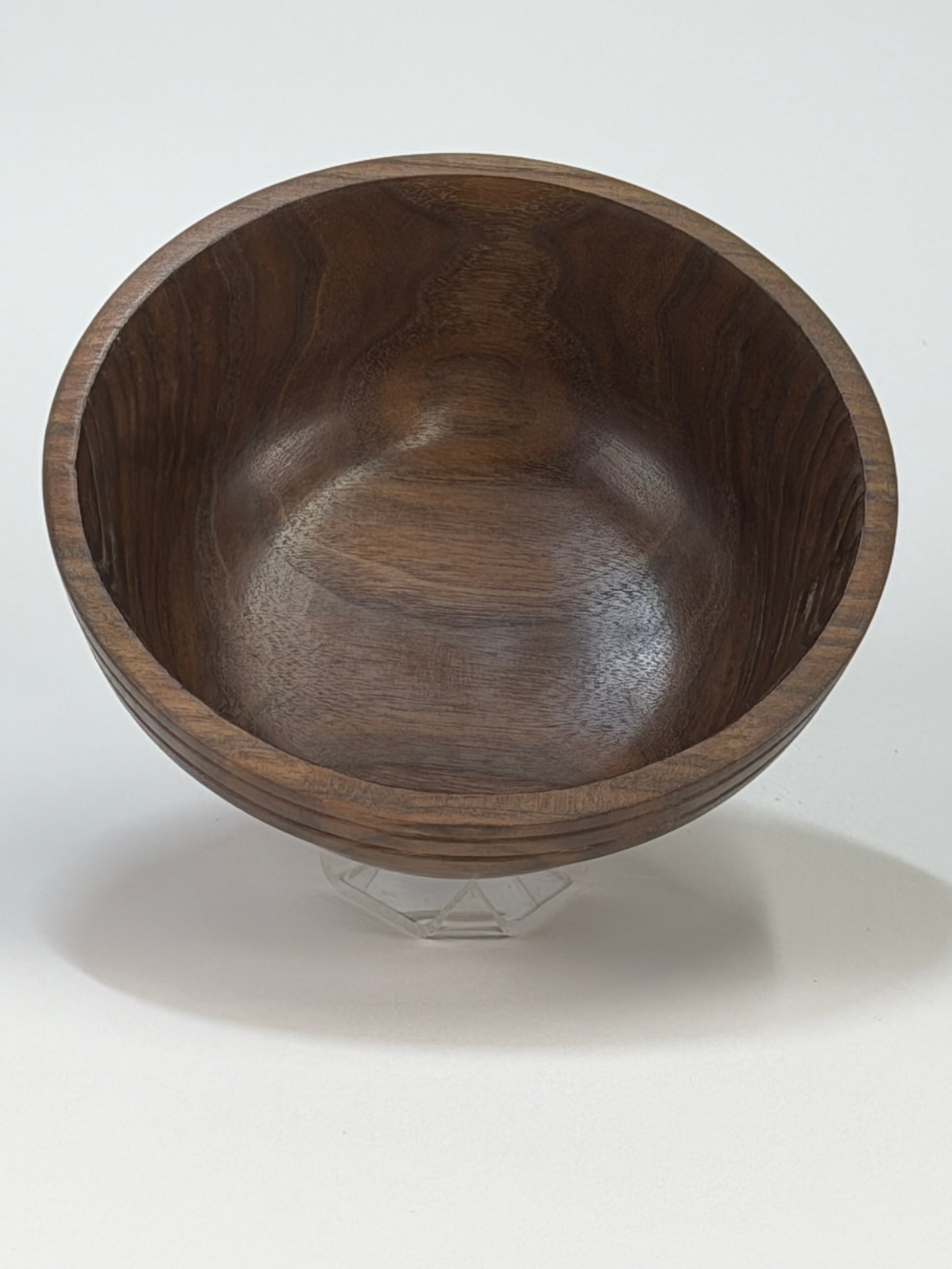 Walnut Once-Turned Bowl — top view