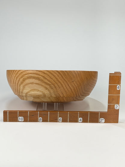 Red Oak Twice-Turned Bowl — shown with scale reference