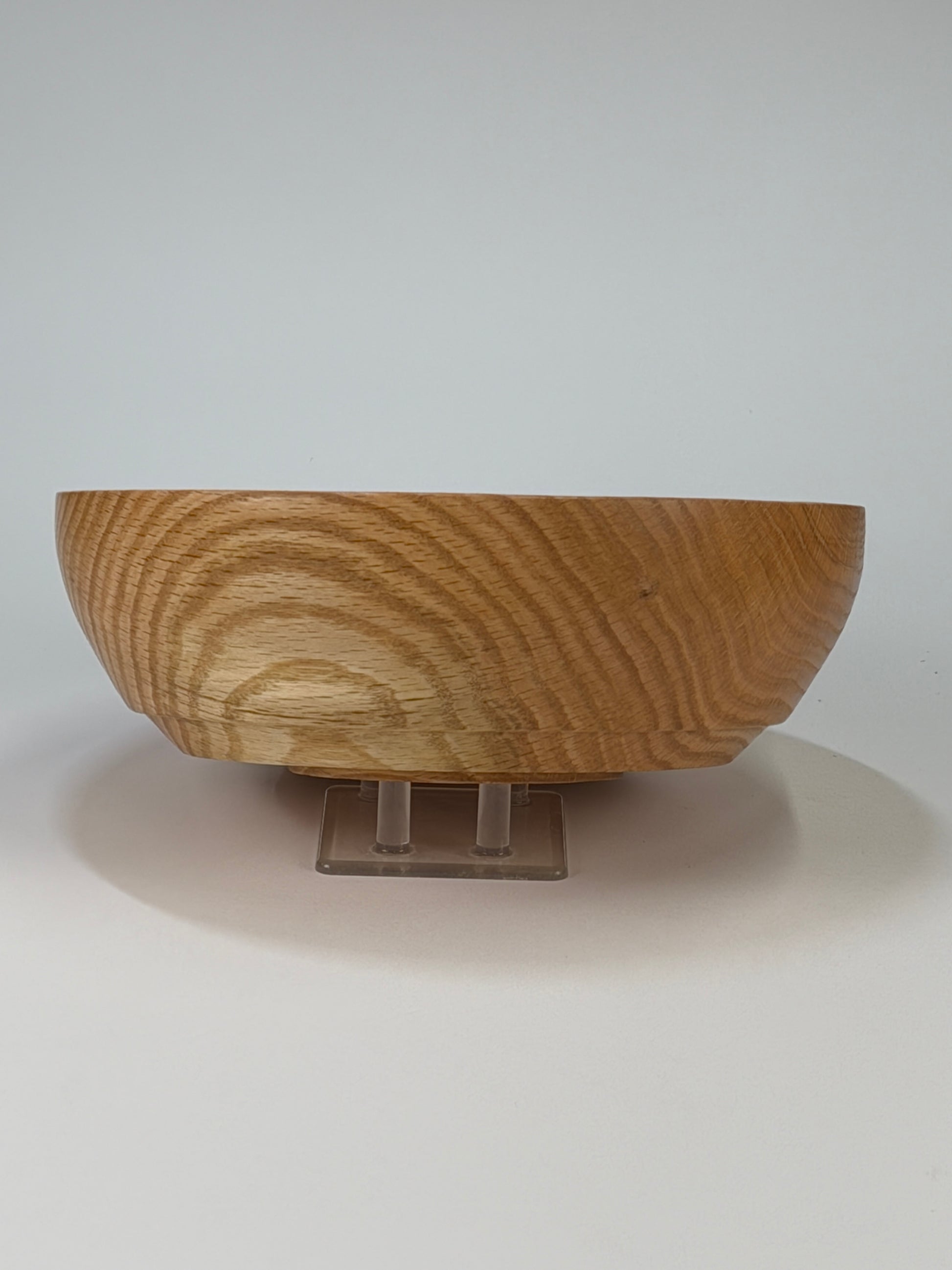 Red Oak Twice-Turned Bowl — side view