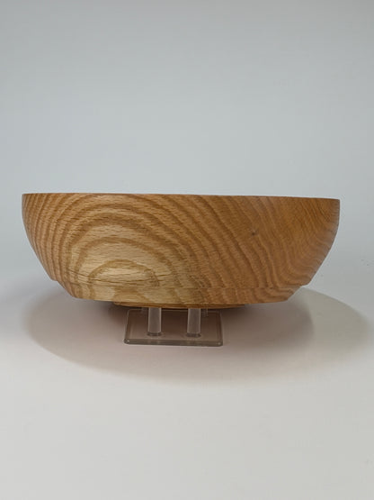 Red Oak Twice-Turned Bowl — side view