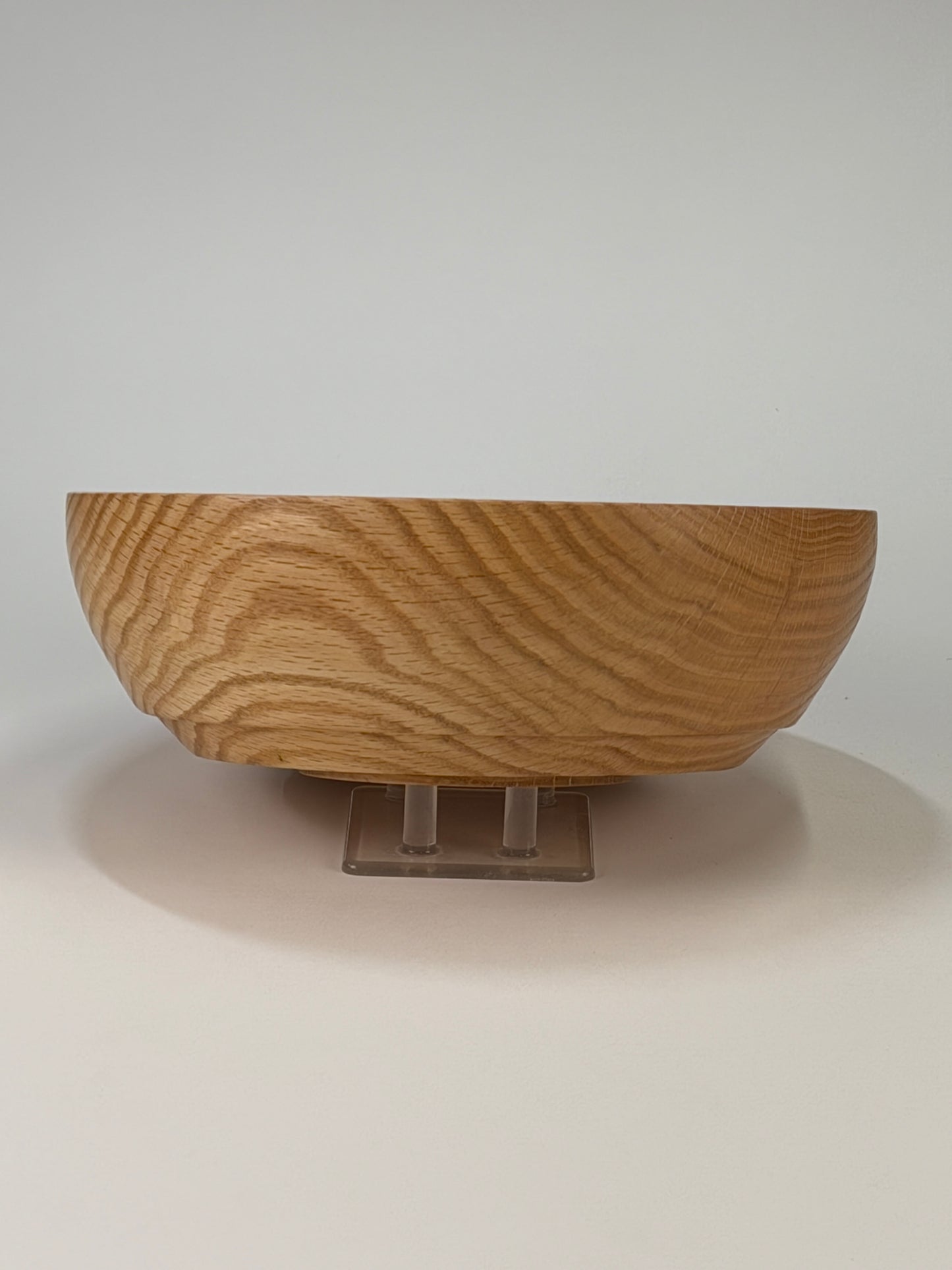 Red Oak Twice-Turned Bowl — side view