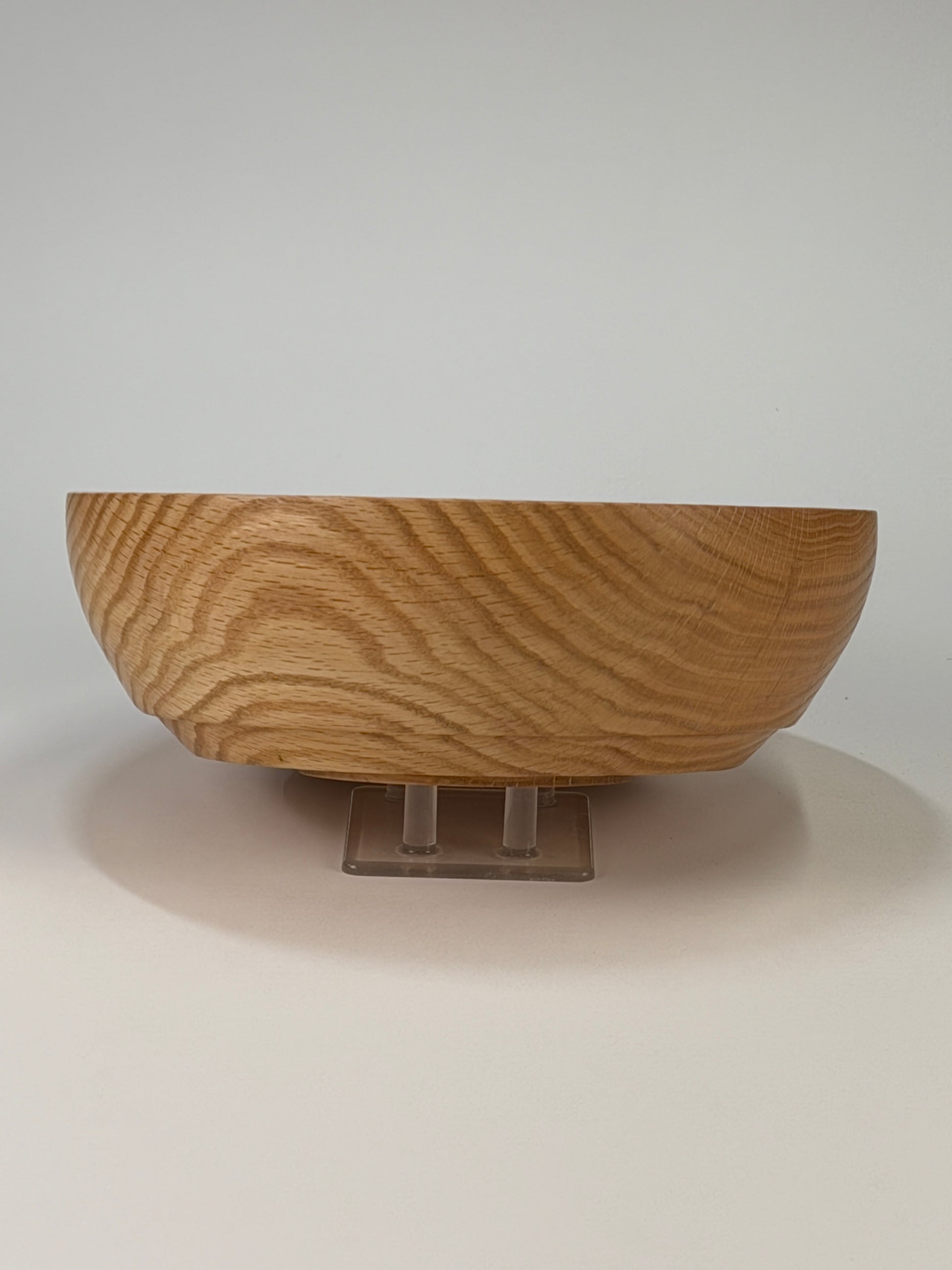 Red Oak Twice-Turned Bowl — side view
