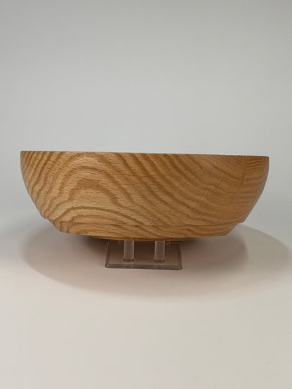 Red Oak Twice-Turned Bowl — side view