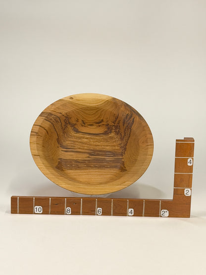 Cherry Twice-Turned Bowl — shown with scale reference