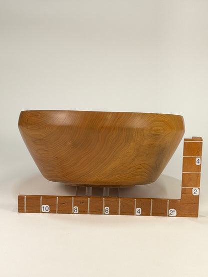 Cherry Twice-Turned Bowl — shown with scale reference