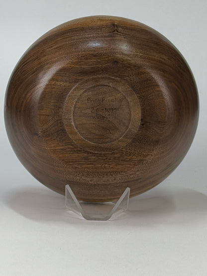 Walnut Natural Edge Bowl no Bark — bottom view