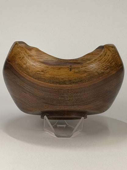 Walnut Natural Edge Bowl no Bark — side view