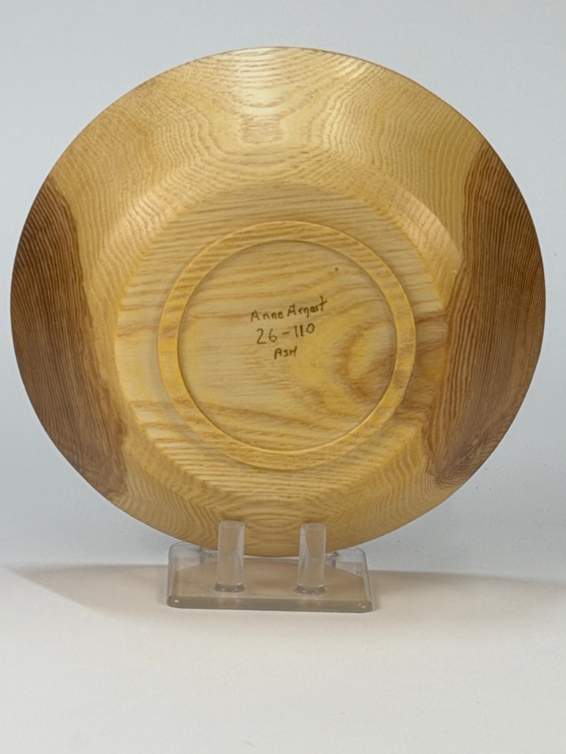 Ash Twice-Turned Bowl — bottom view