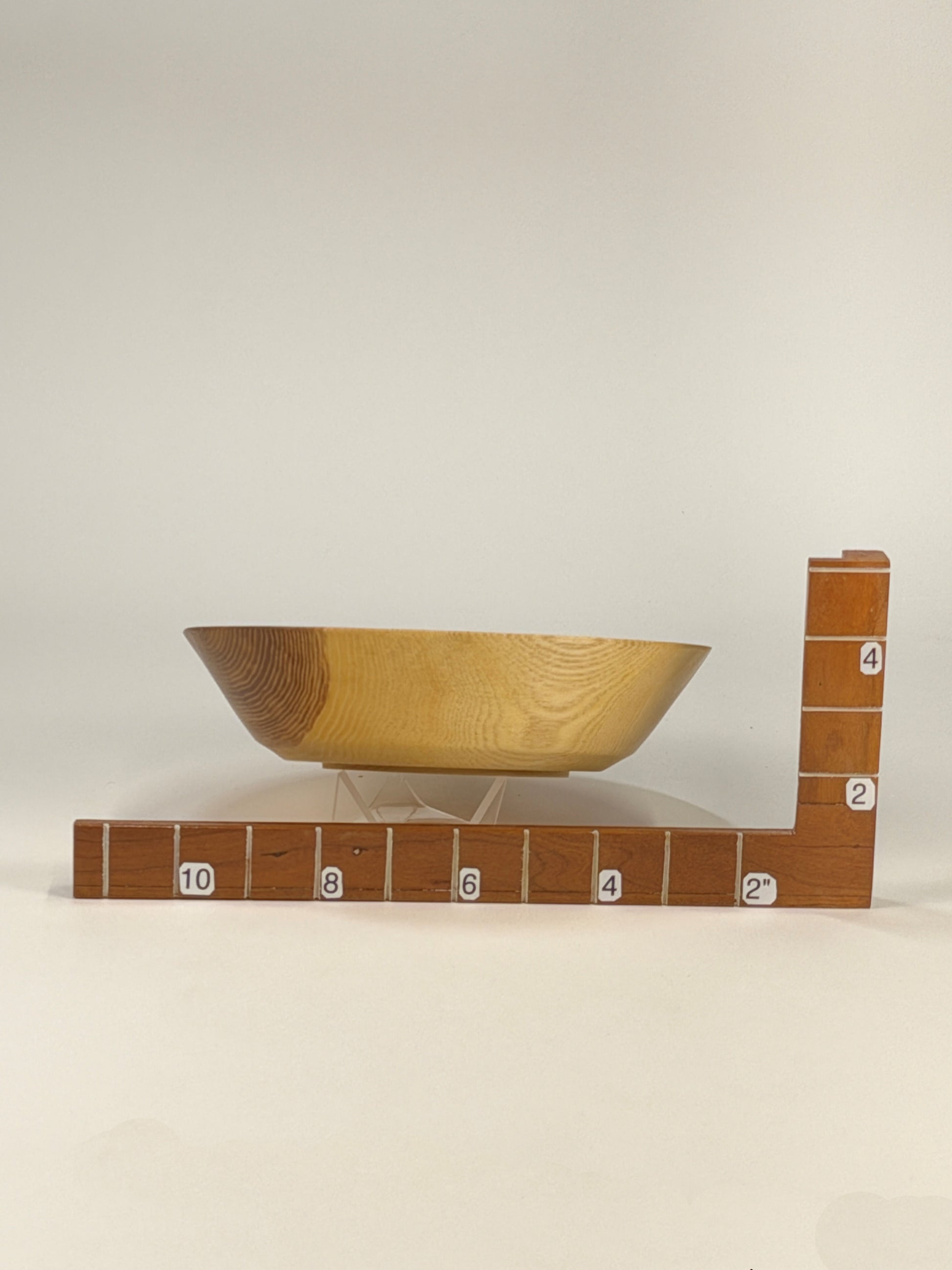Ash Twice-Turned Bowl — shown with scale reference