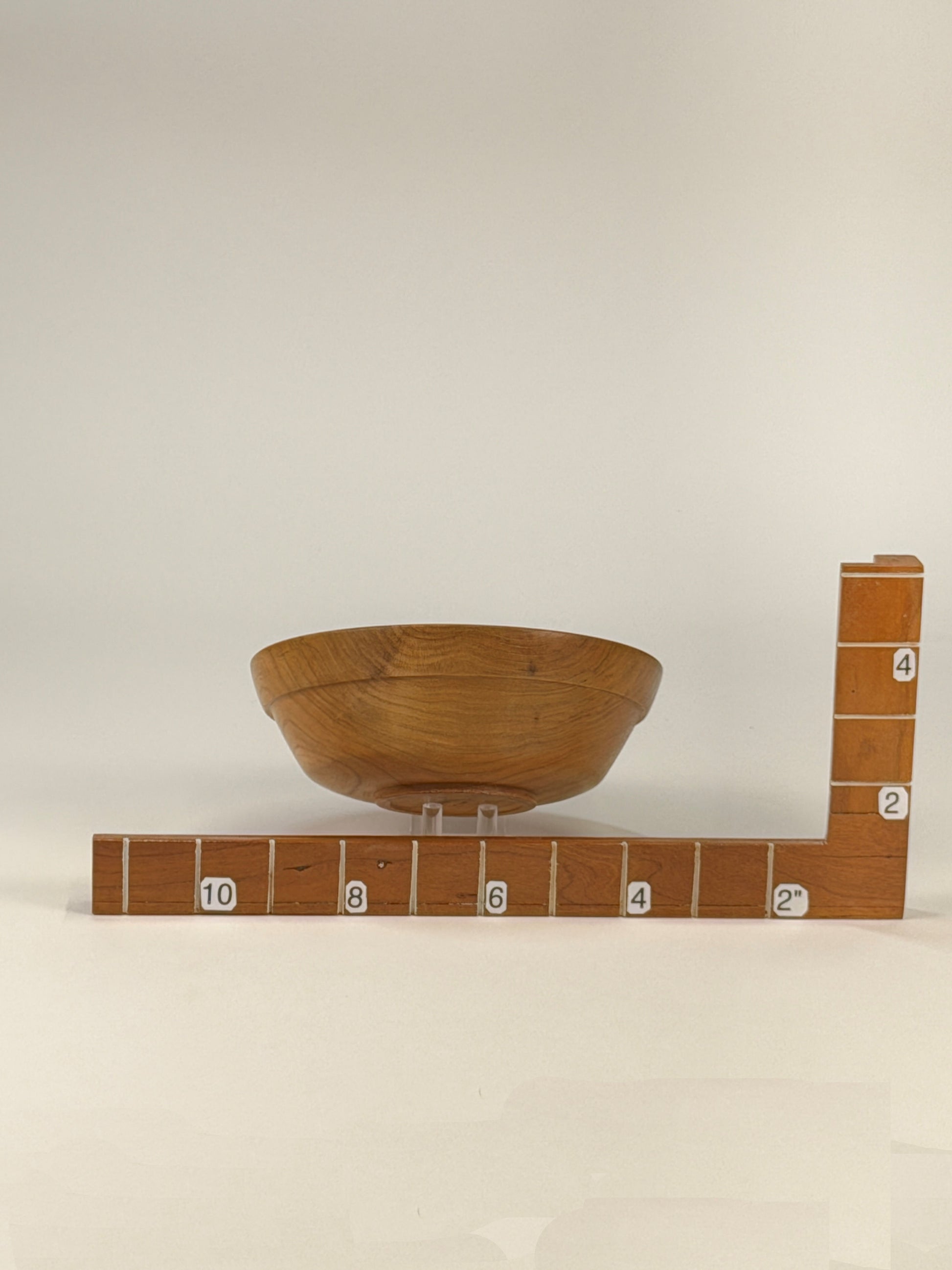 Cherry Twice-Turned Bowl — shown with scale reference