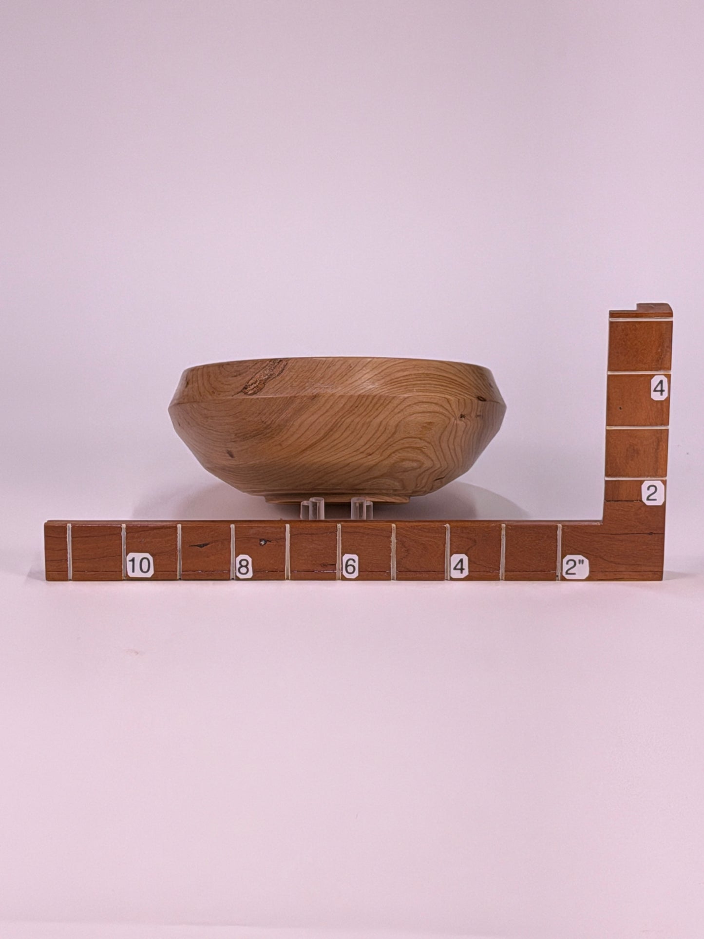 Cherry Twice-Turned Bowl — shown with scale reference