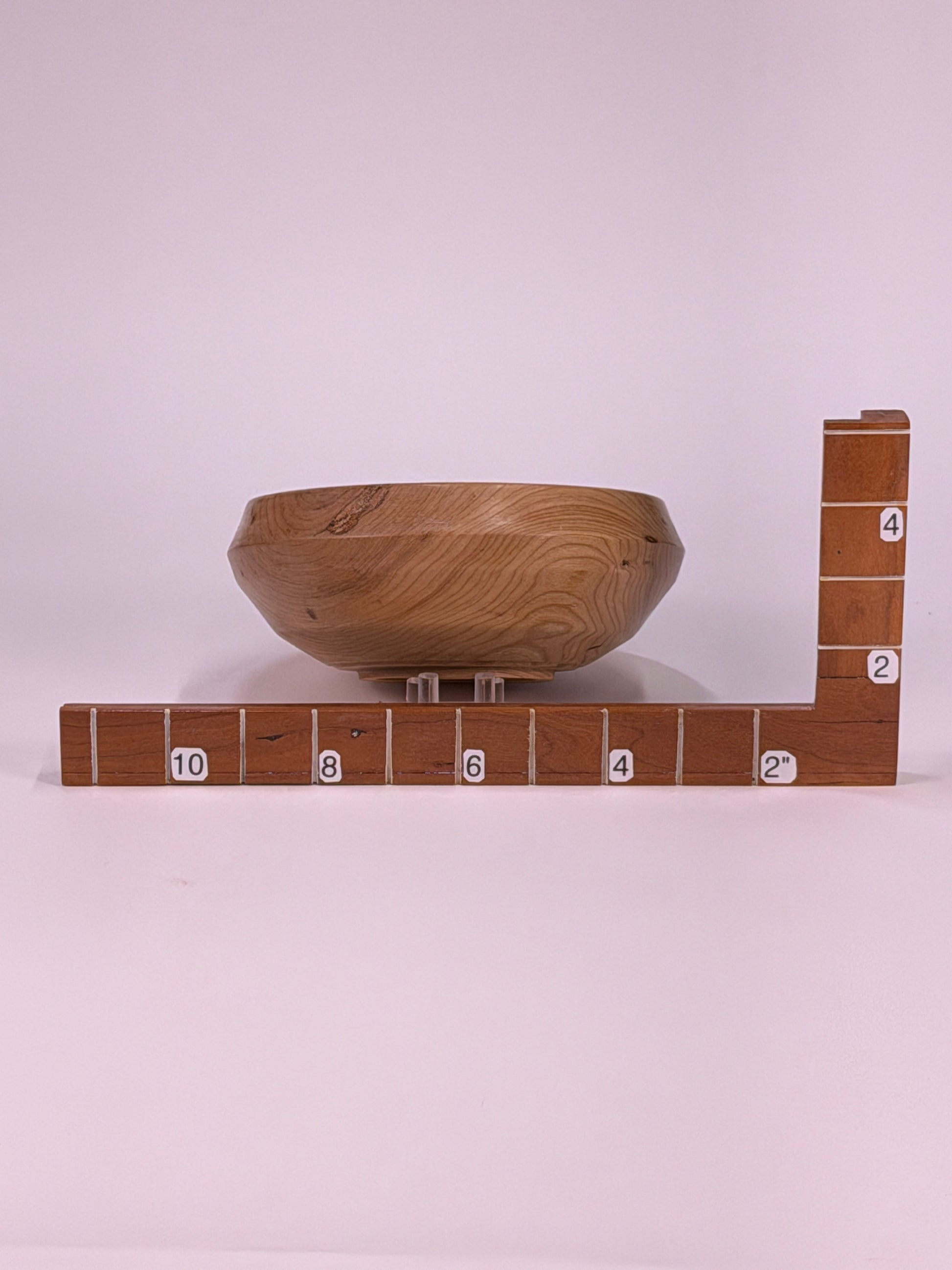 Cherry Twice-Turned Bowl — shown with scale reference