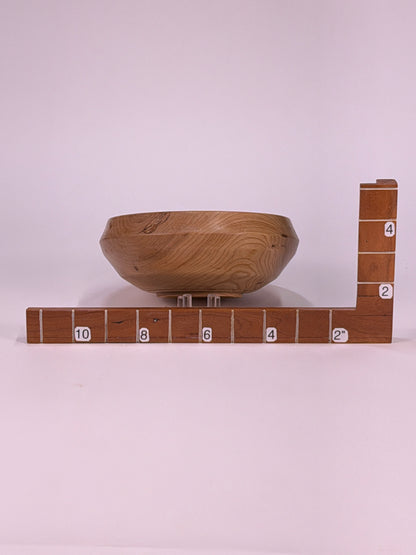 Cherry Twice-Turned Bowl — shown with scale reference