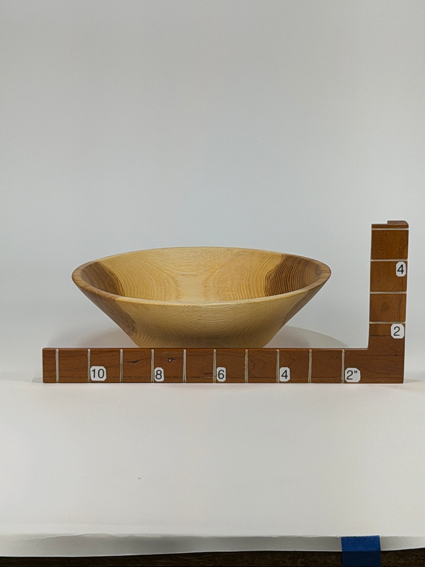 Ash Once-Turned Bowl — shown with scale reference