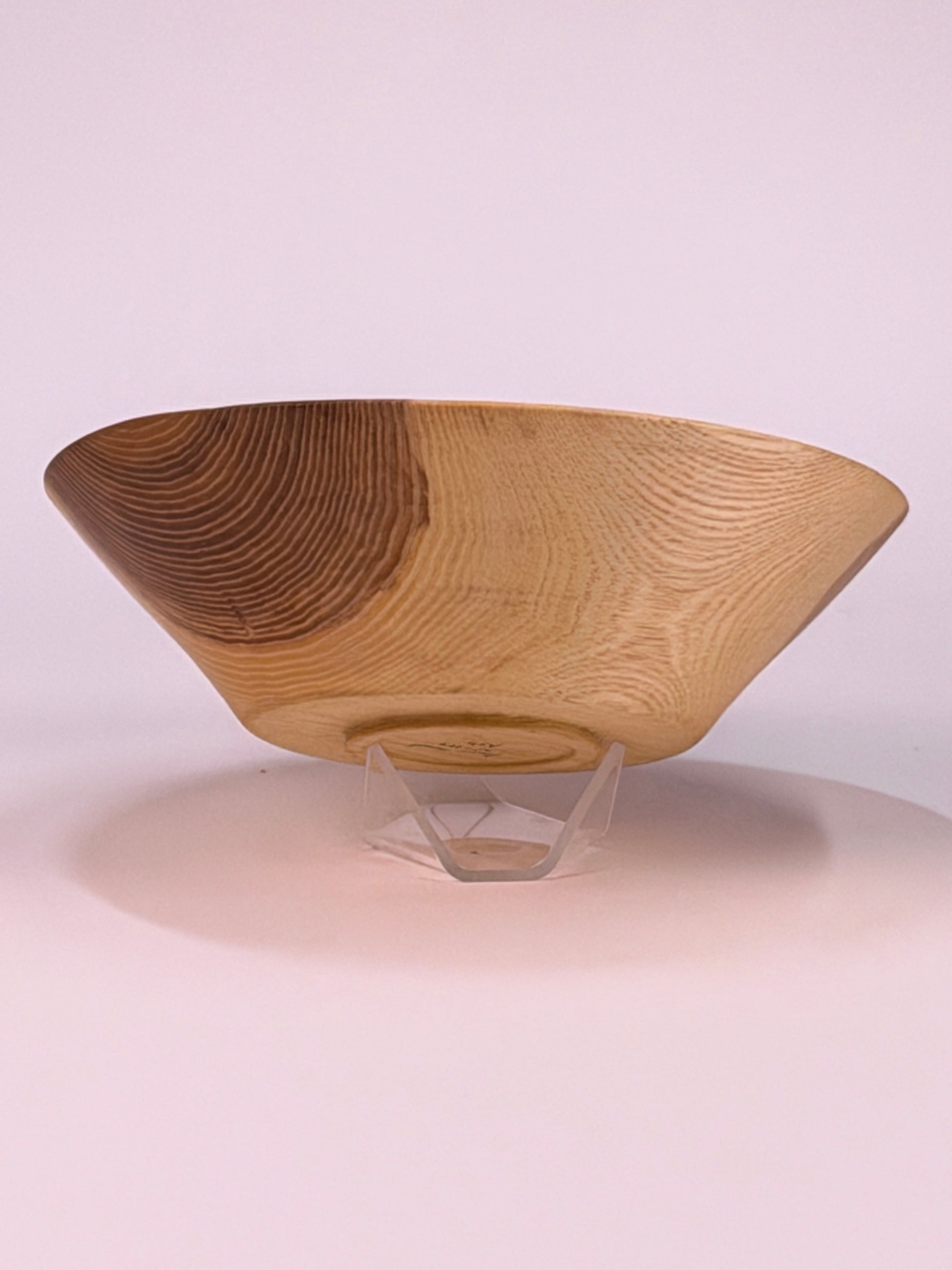 Ash Once-Turned Bowl — side view
