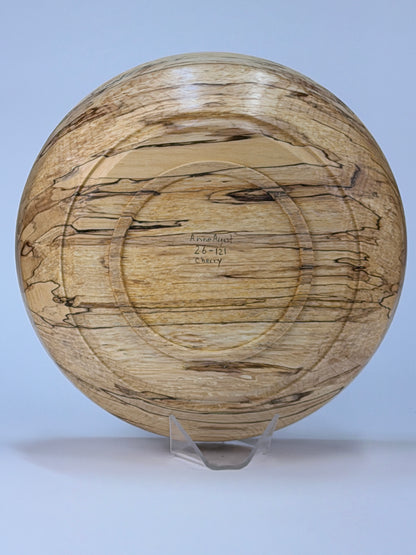Cherry Twice-Turned Bowl — bottom view
