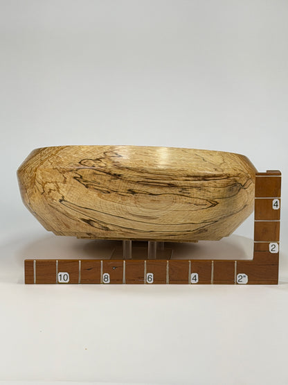 Cherry Twice-Turned Bowl — shown with scale reference