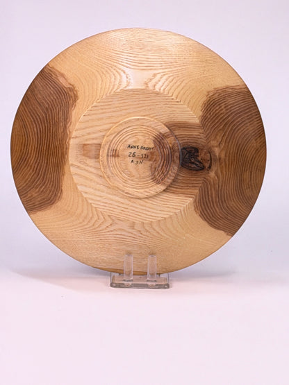 Ash Once-Turned Bowl — bottom view