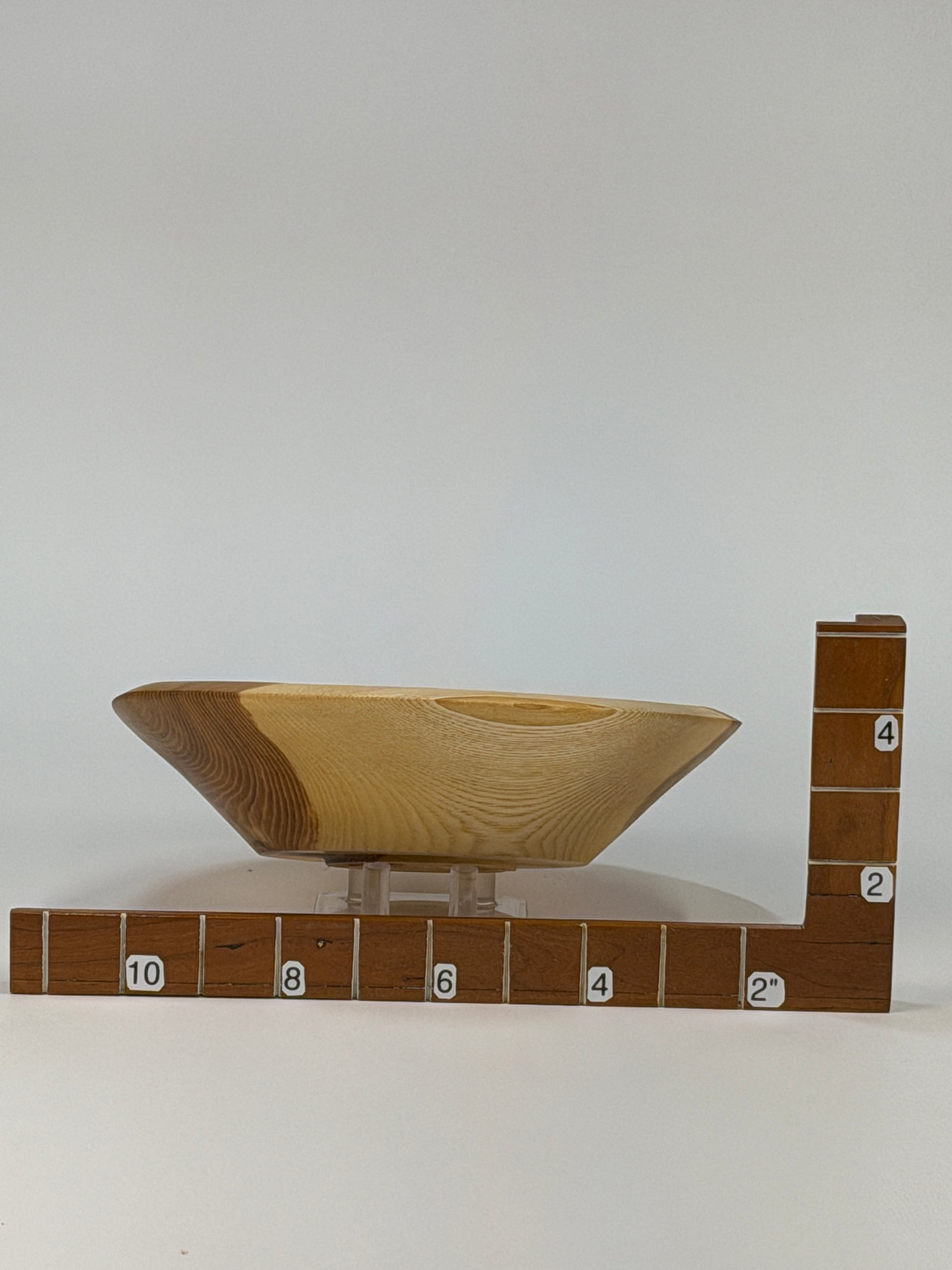 Ash Once-Turned Bowl — shown with scale reference
