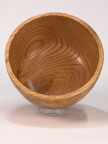 Red Oak Twice-Turned Bowl — top view