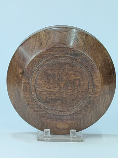 Walnut Twice-Turned Bowl — bottom view
