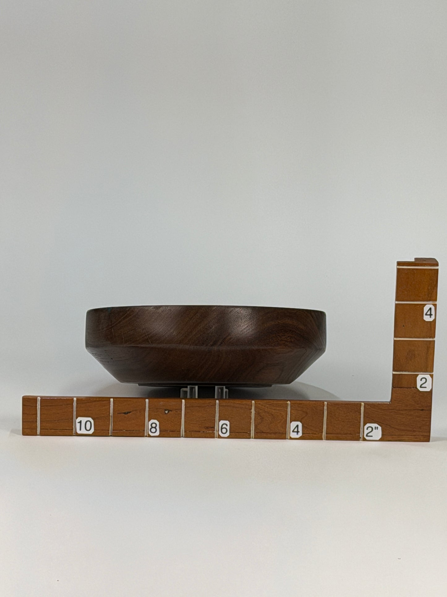 Walnut Twice-Turned Bowl — shown with scale reference