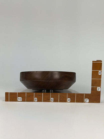 Walnut Twice-Turned Bowl — shown with scale reference