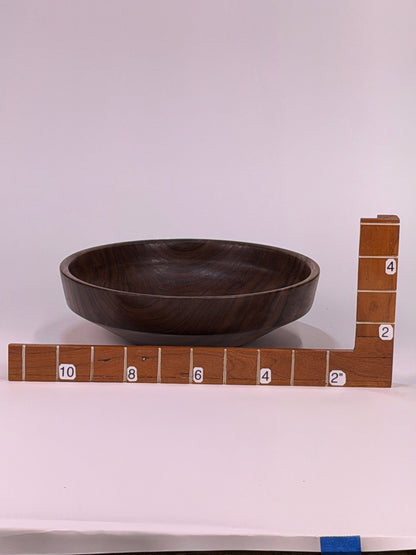 Walnut Twice-Turned Bowl — shown with scale reference