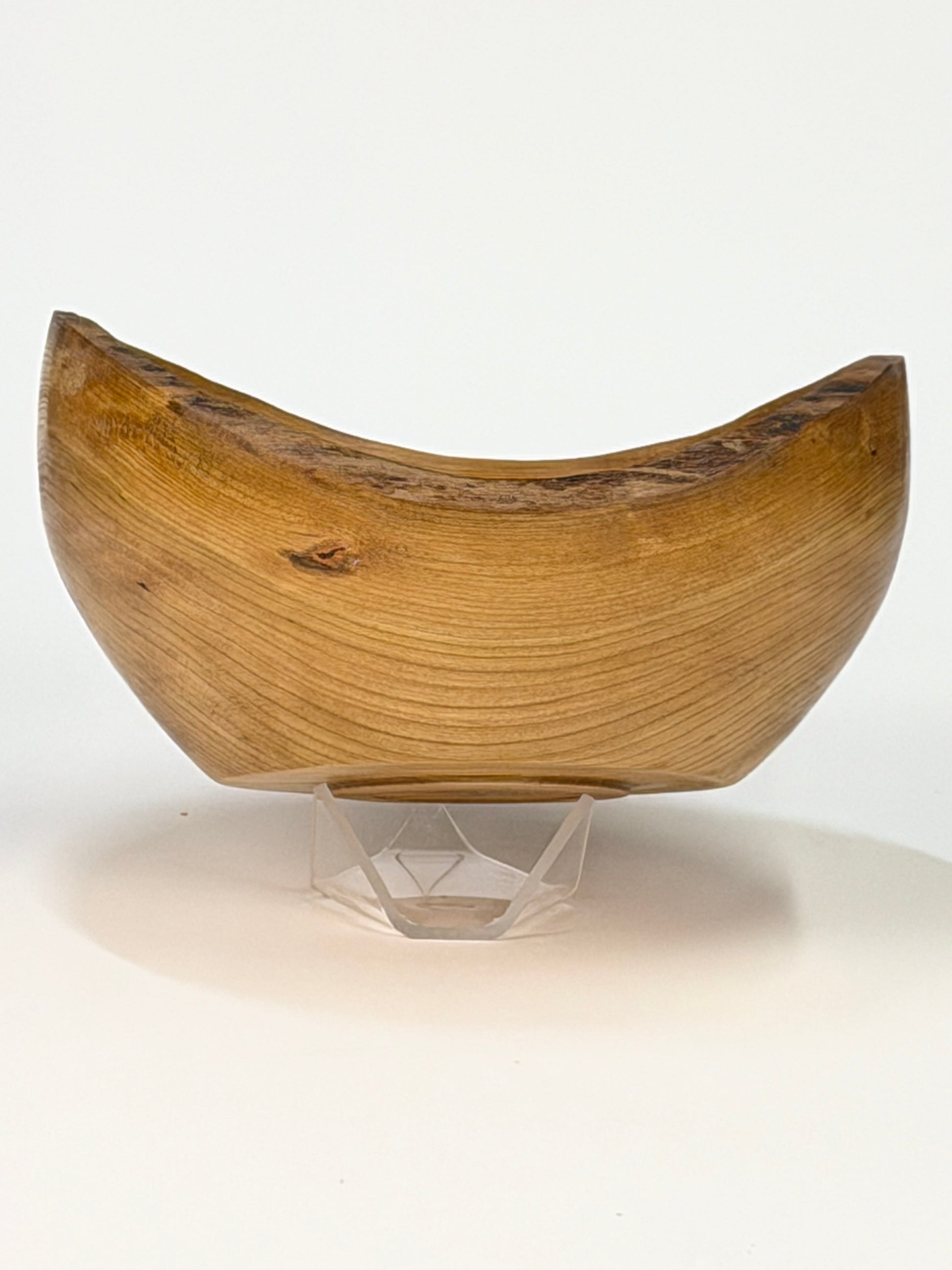 Cherry Natural Edge Bowl no Bark — side view