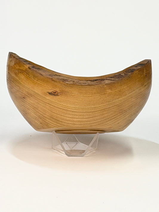 Cherry Natural Edge Bowl no Bark — side view
