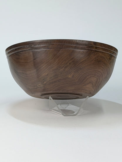 Walnut Twice-Turned Bowl — side view