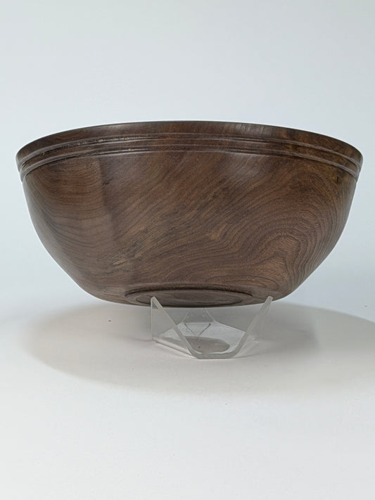 Walnut Twice-Turned Bowl — side view