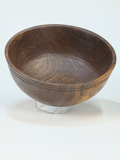 Walnut Twice-Turned Bowl — top view