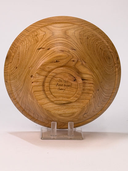 Cherry Twice-Turned Bowl — bottom view