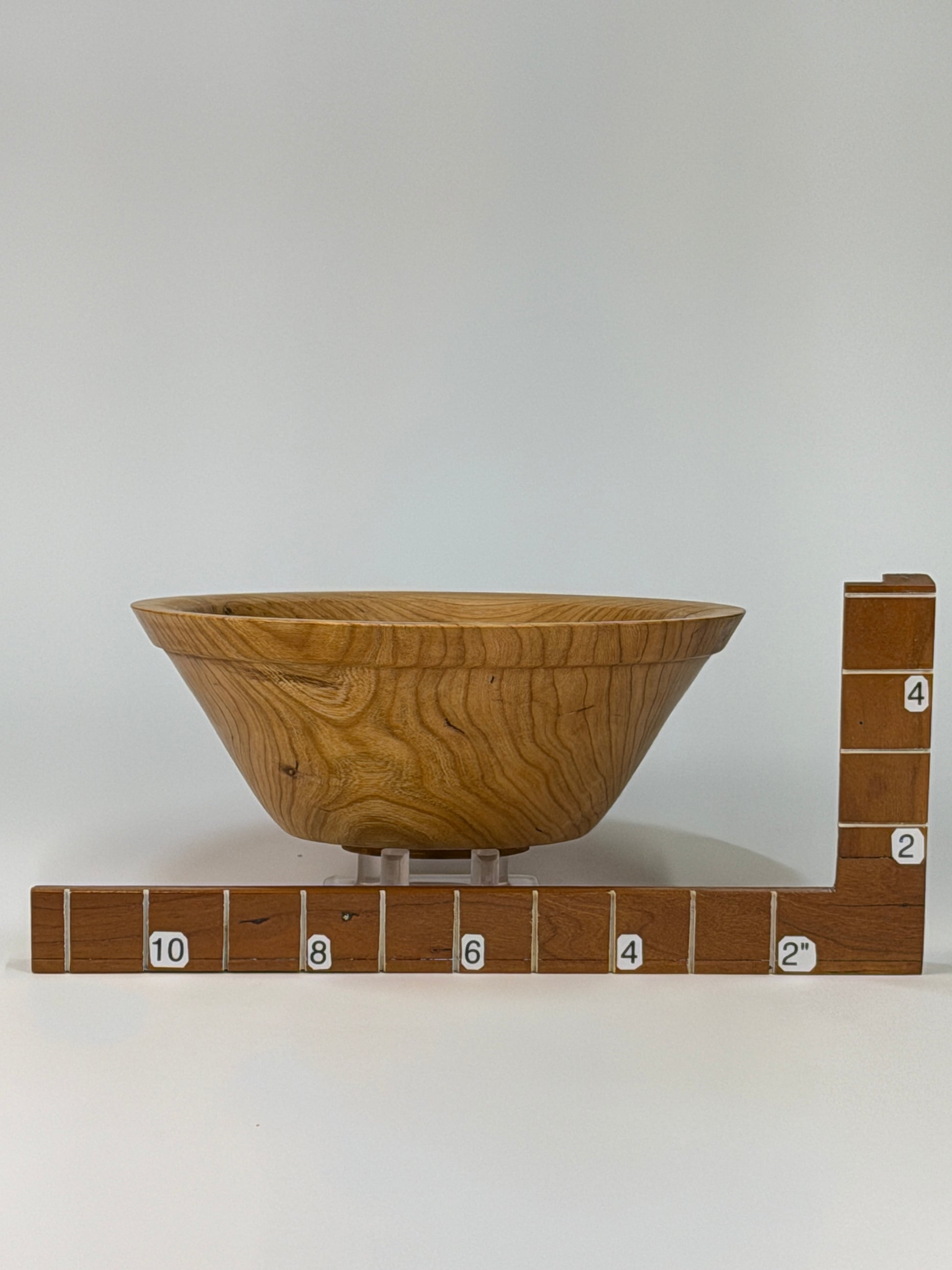 Cherry Twice-Turned Bowl — shown with scale reference