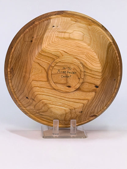 Cherry Twice-Turned Bowl — bottom view