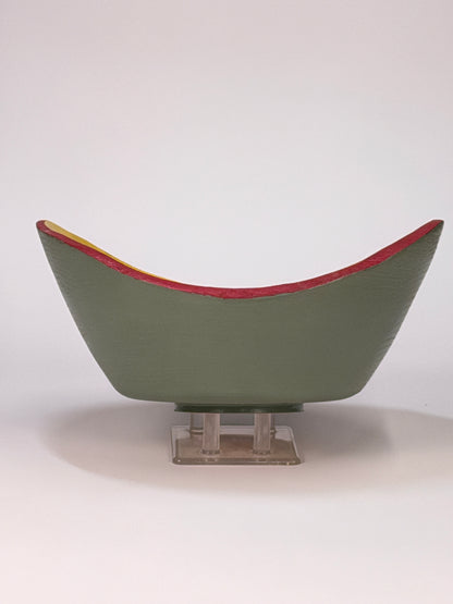 Red Oak Natural Edge Bowl no Bark — side view
