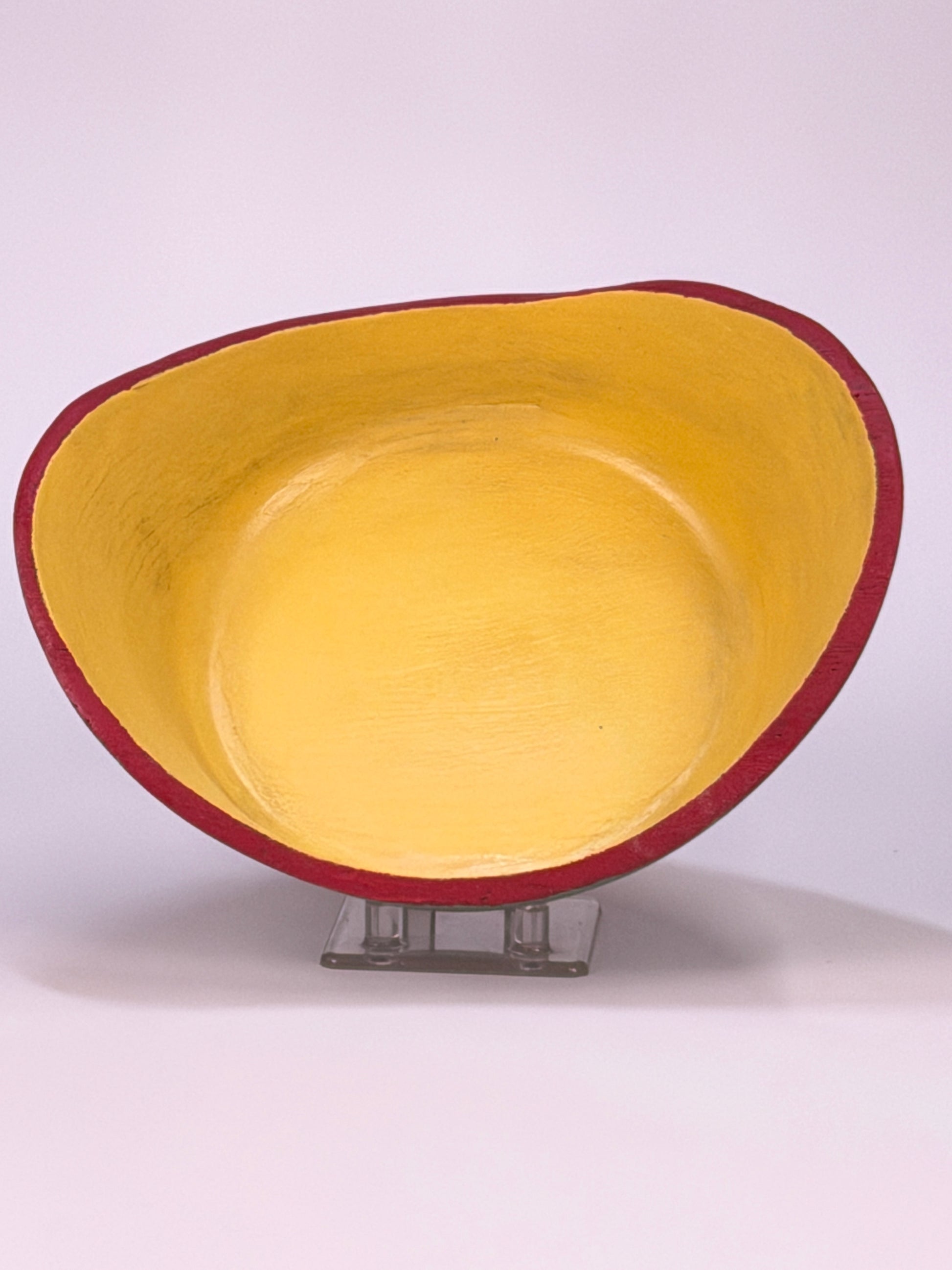 Red Oak Natural Edge Bowl no Bark — top view