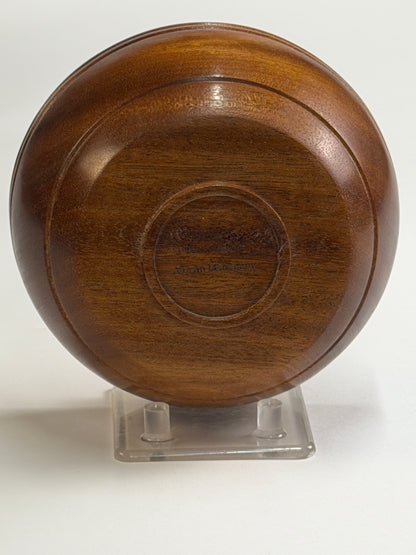African Mahogany Twice-Turned Bowl – 6 x 3" — bottom view