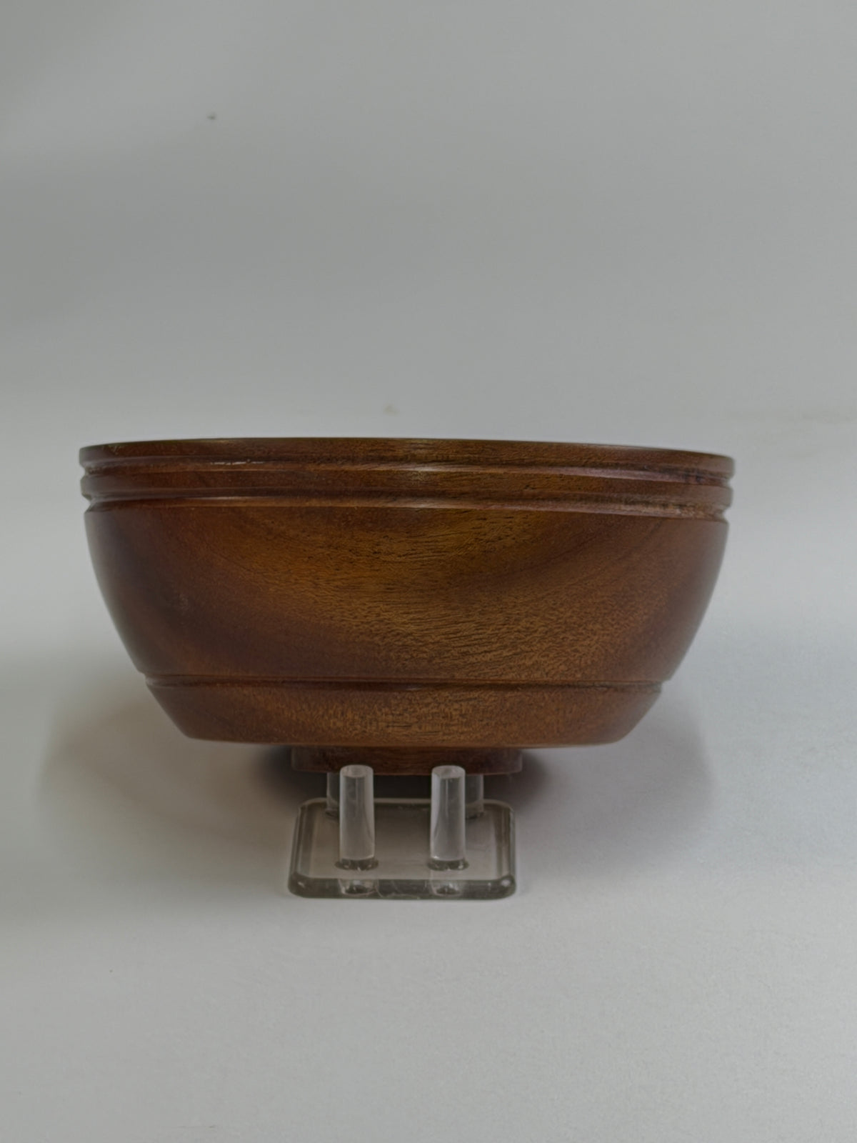 African Mahogany Twice-Turned Bowl – 6 x 3" — side view