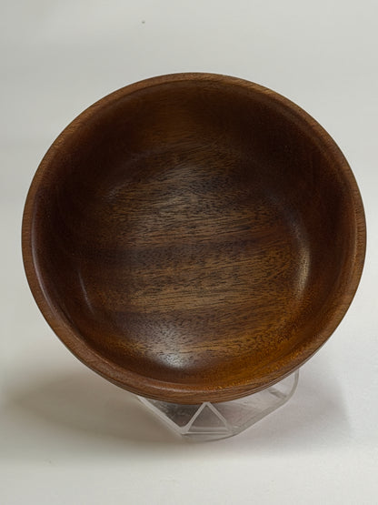 African Mahogany Twice-Turned Bowl – 6 x 3" — top view
