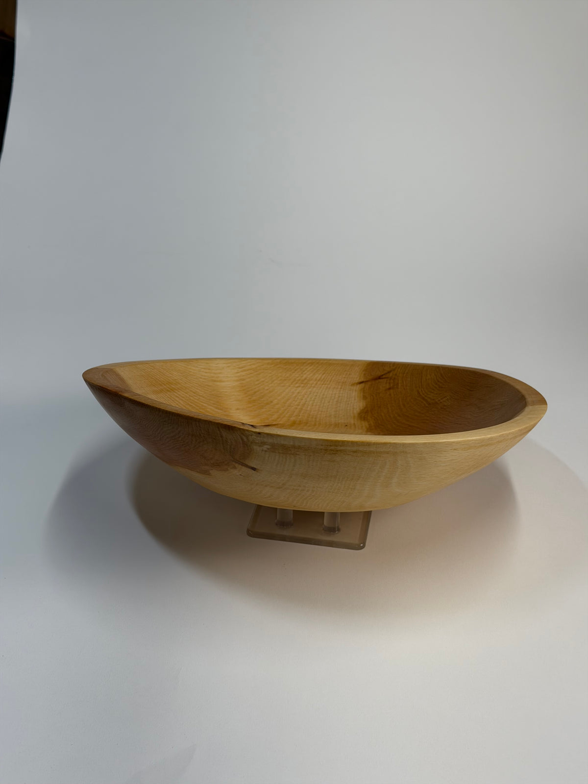 American Beech Once-Turned Bowl – 11.5 x 2.5" — side view