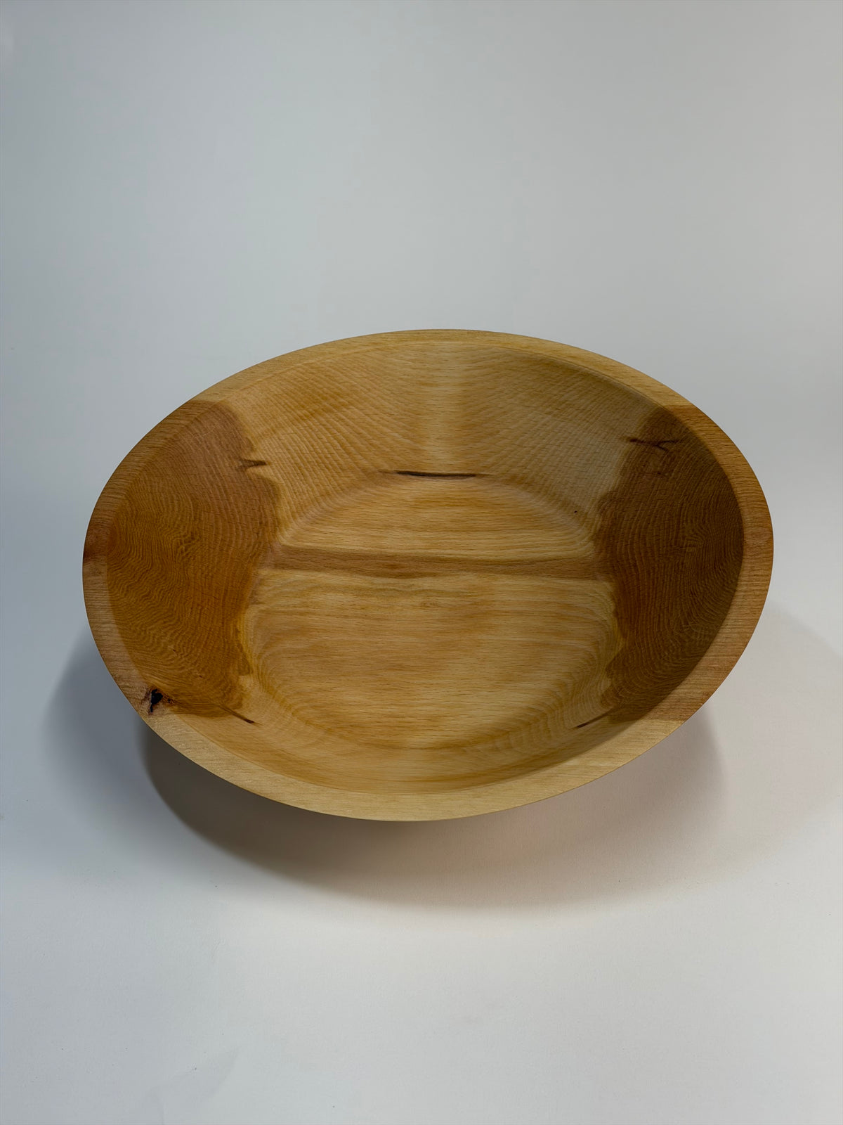 American Beech Once-Turned Bowl – 11.5 x 2.5" — top view