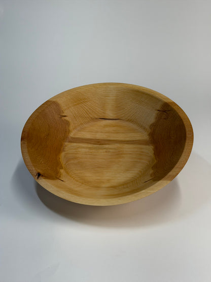 American Beech Once-Turned Bowl – 11.5 x 2.5" — top view