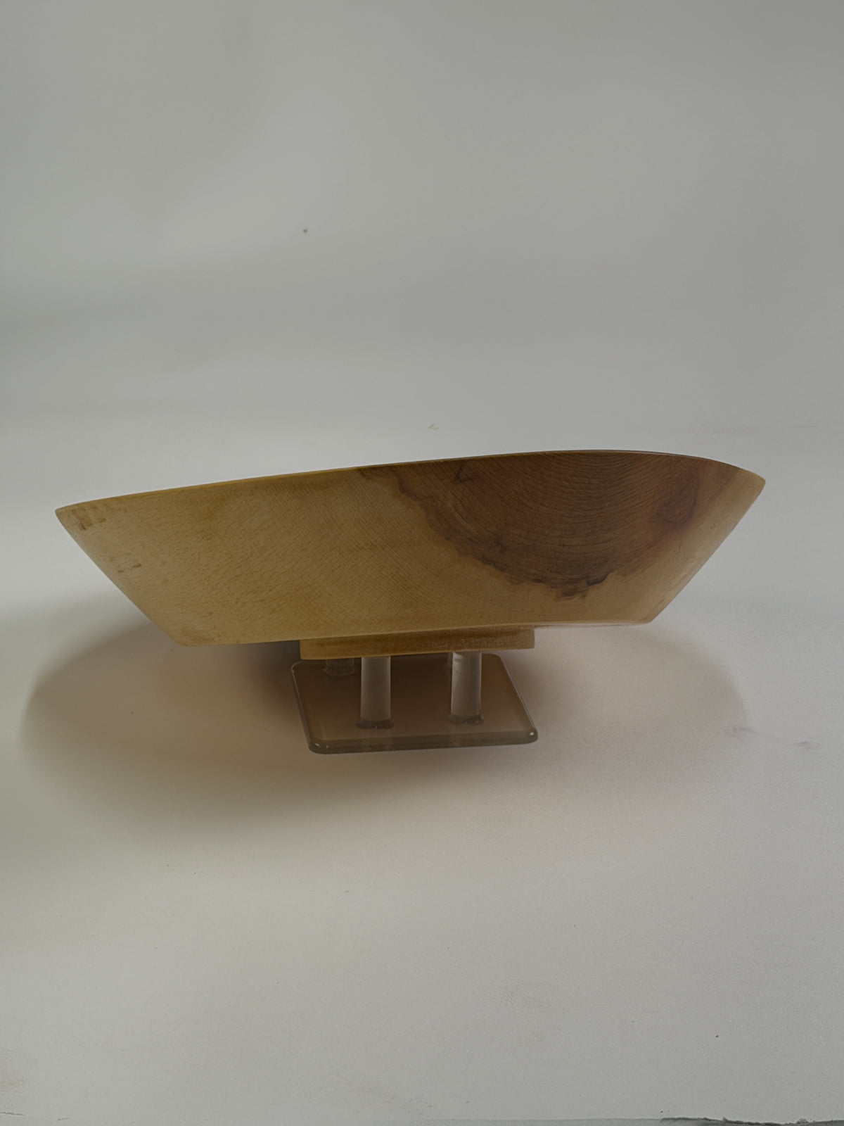 American Beech Once-Turned Bowl – 9.5 x 2.5" — side view