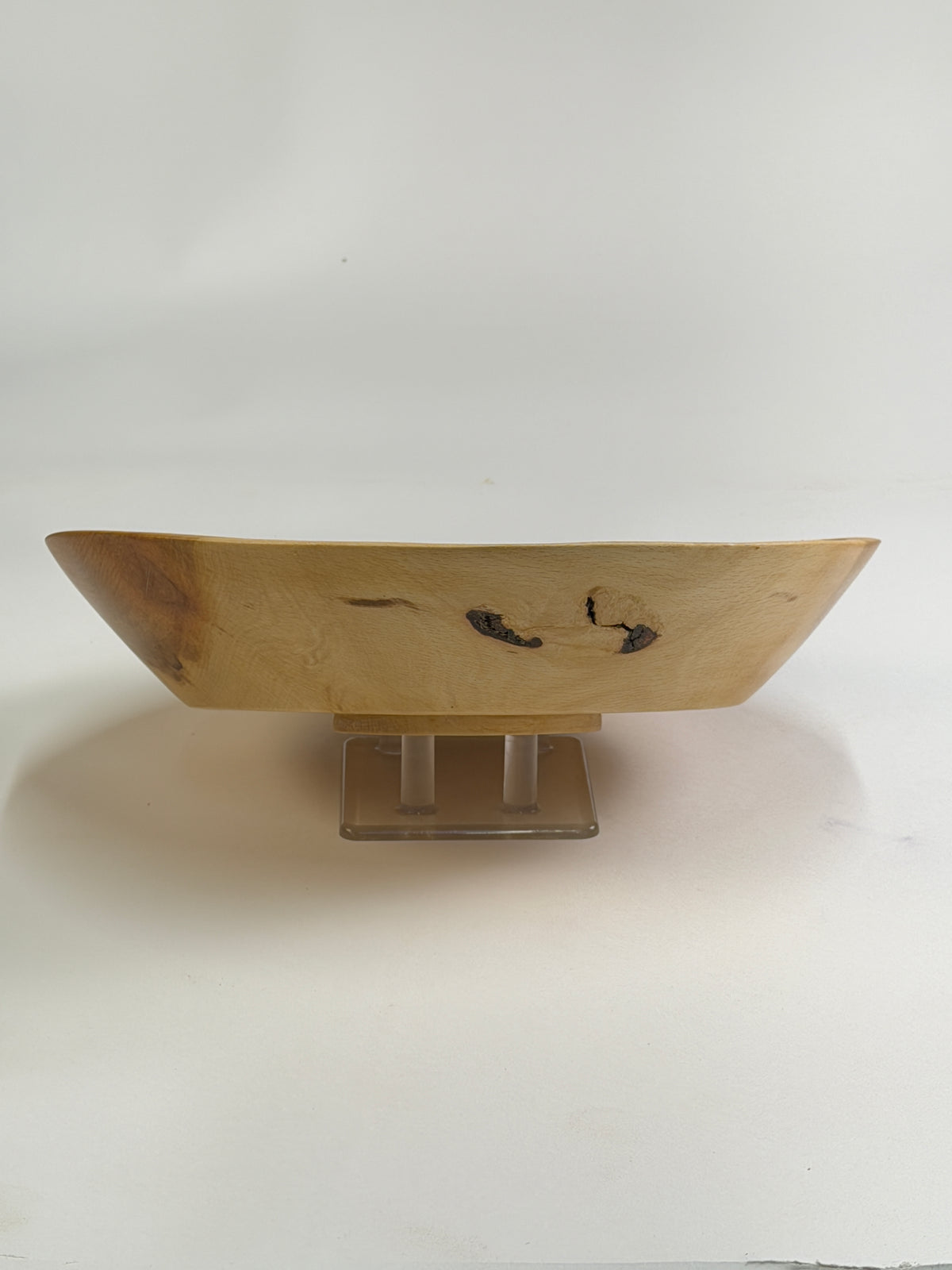American Beech Once-Turned Bowl – 9.5 x 2.5" — side view