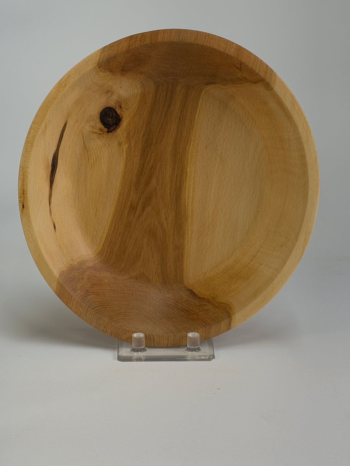 American Beech Once-Turned Bowl – 9.5 x 2.5" — top view